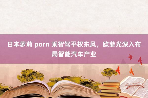 日本萝莉 porn 乘智驾平权东风，欧菲光深入布局智能汽车产业