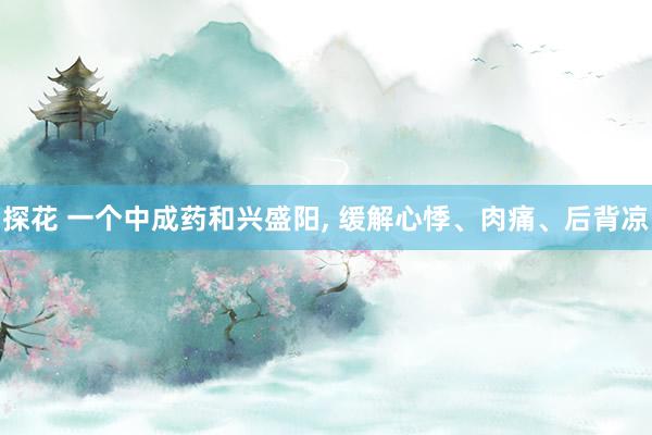 探花 一个中成药和兴盛阳， 缓解心悸、肉痛、后背凉